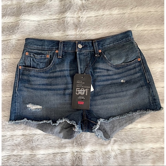 Levi’s 501 Button Fly Shorts - Sz 30 - Picture 3 of 5